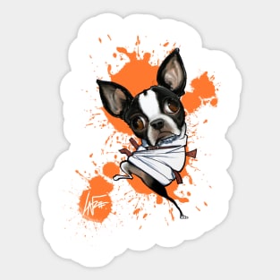 Crazy Boston Terrier Sticker